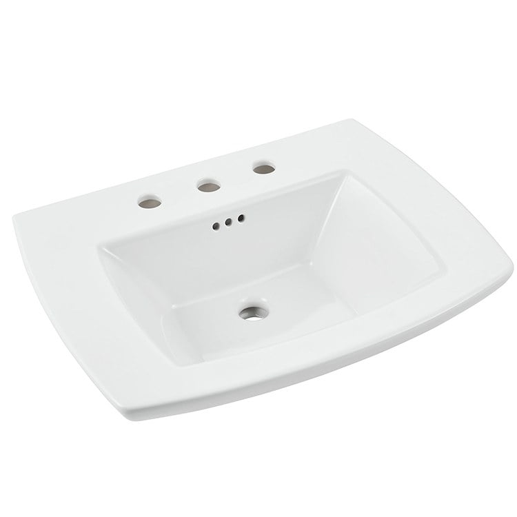 American Standard 0445 008 020 Edgemere 25 W Fireclay Pedestal