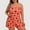 Orange, variant on Plus Size Pajamas for Women CrewNeck Pajamas Set Loose Sleeveless Print Plus Size Ladies Sleep Wear Summer