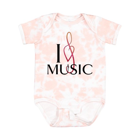 Inktastic I Love Music Boys or Girls Baby Bodysuit