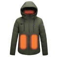 thumbnail image 2 of Penkiiy Heated Jackets for Women Men USB Intelligent Constant Temperature Heated Windproof Plus Size Men And Women Winter 4 Heated Jacket Coat L Army Green, 2 of 4