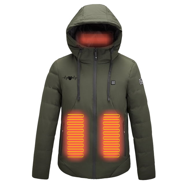 EGNMCR Womens Plaid Shacket Jacket USB Intelligent Constant Temperature Heated Windproof Plus Size Coat For Men And Women Winter 4 Heated Jacket Coat Women Coat