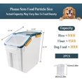 thumbnail image 6 of 50LB Large Flour Storage Container Bin,2 Pack Airtight Plastic with Wheels Seal Locking Lid Dispenser Organizer Bin with Measuring Cup & Scoop for Flour, Rice, Grain 100LBS Total Capacity(Blue), 6 of 14