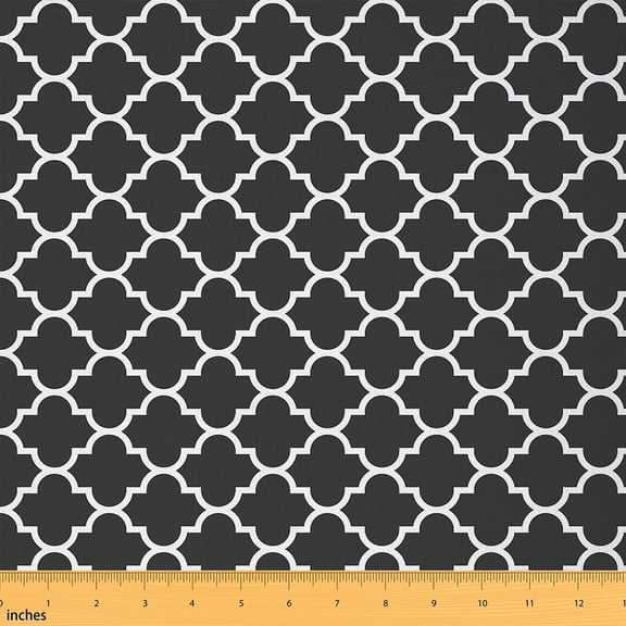 Feelyou Dimgrey Stripes Fabric by the Yard 2 Yards, Abstract Ombre Room Decor Fabric by the Yard, Chic Geometric Fabric for Sewing, Ultra Soft Home Decor