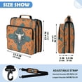 thumbnail image 3 of Zipper Binder with Shoulder Strap 2 inch 3 Ring Waterproof File Folder Organizer Bag 500 Sheet Western-style Cowhorn Skulls, 3 of 8
