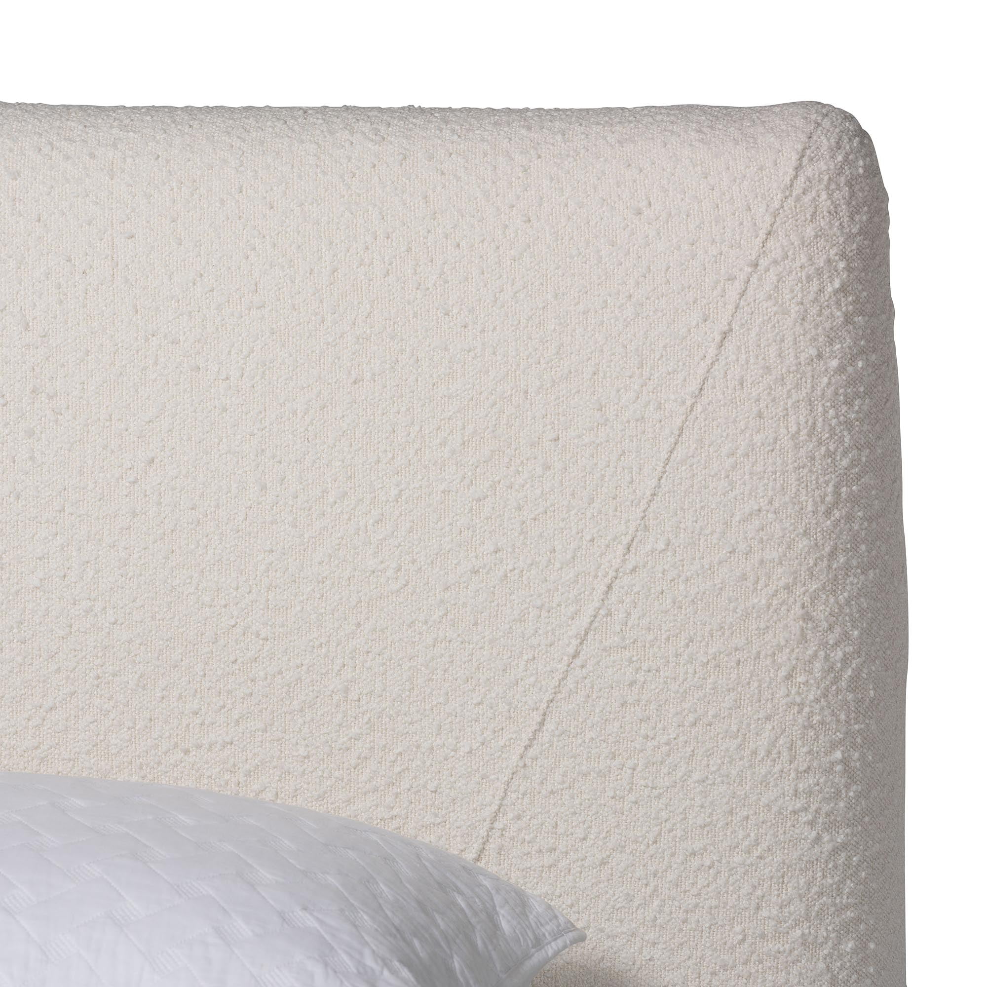 Baxton Studio Vinicio Mid-Century Platform Bed, Queen, Cream