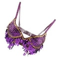 thumbnail image 1 of Belly Dance Tribal Paillettes Reggiseno Top Nightclub Dance Dancewear Púrpura Zulema Sujetador de danza del vientre, 1 of 8