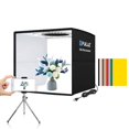 thumbnail image 1 of PULUZ Mini caja de luz para estudio fotográfico Kit de tienda para sesión de fotos Tienda de campaña plegable portátil con luz para fotografía con CRI >95 96 piezas de luz LED y 6 tipos de fondos de c, 1 of 6