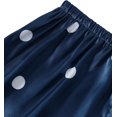 thumbnail image 3 of HSHDLDF Women's Striped Silky Satin Pajamas Short Sleeve Top with Shorts Sleepwear PJ Set, 3 of 4