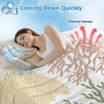 thumbnail image 3 of Sage Green Coastal Cooling Blanket, Lightweight Breathable Summer Throw Blanket with Double Sided Cold Effect, Coral Ocean Marine Modern Sea Picnic Beach Blankets Bed Sheet for Hot Sleepers 40"x60", 3 of 8
