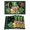 Green Black, variant on St Patricks Day Placemats Set of 12, Watercolor Dogs Green Shamrock Wood Grain Placemats for Dining Table, Place Mats for Kitchen Tabletop, Waterproof Wipeable Dining Table Mats Set