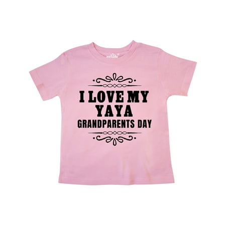

Inktastic Grandparents Day I Love My Yaya Gift Toddler Boy or Toddler Girl T-Shirt