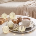 thumbnail image 3 of 12 Pcs Velvet Christmas Balls Ornaments Set Shatterproof Flocked Christmas Tree Ornament with Gold Glitter, Vintage Flocked Finish, Christmas Decorations for Tree Wreath Garland Mantle Stairs Decor, 3 of 6
