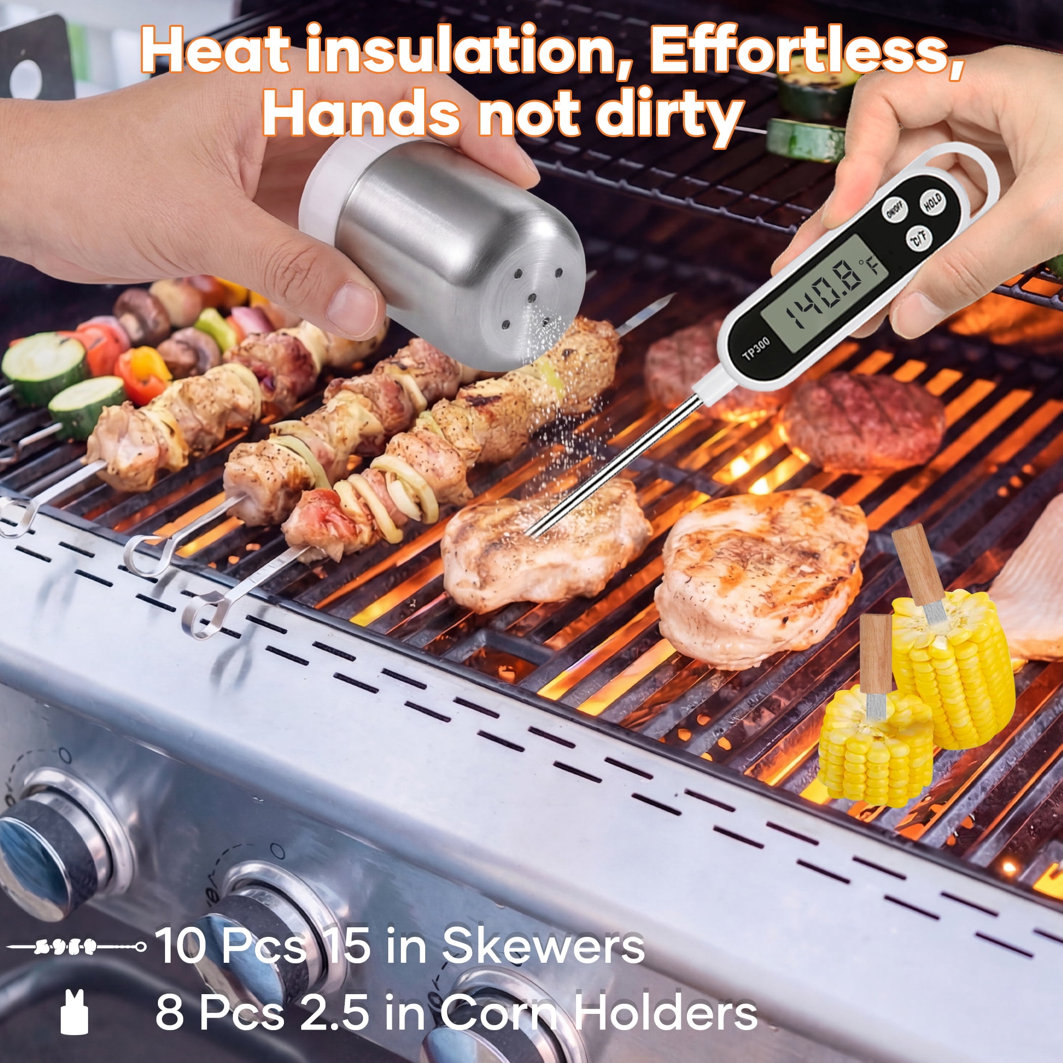 Consiwa 39pcs BBQ Grill Accessories Sets, Stainless Steel Barbecue Tools Kit, Suitable for Blackstone Griddle, Outdoor Camp Cooking Utensils, Father's Day Gift for Men & Chef Dad