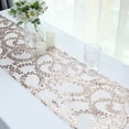 BalsaCircle 12x108" Blush Tulle Embroidered Leaves Vines Sequins Table ...