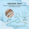 thumbnail image 5 of Funamily 40pcs Baby Nursery Closet Hangers, 11"-14.6" Adjustable Kids Toddler Clothes for Boy (Blue), 5 of 6