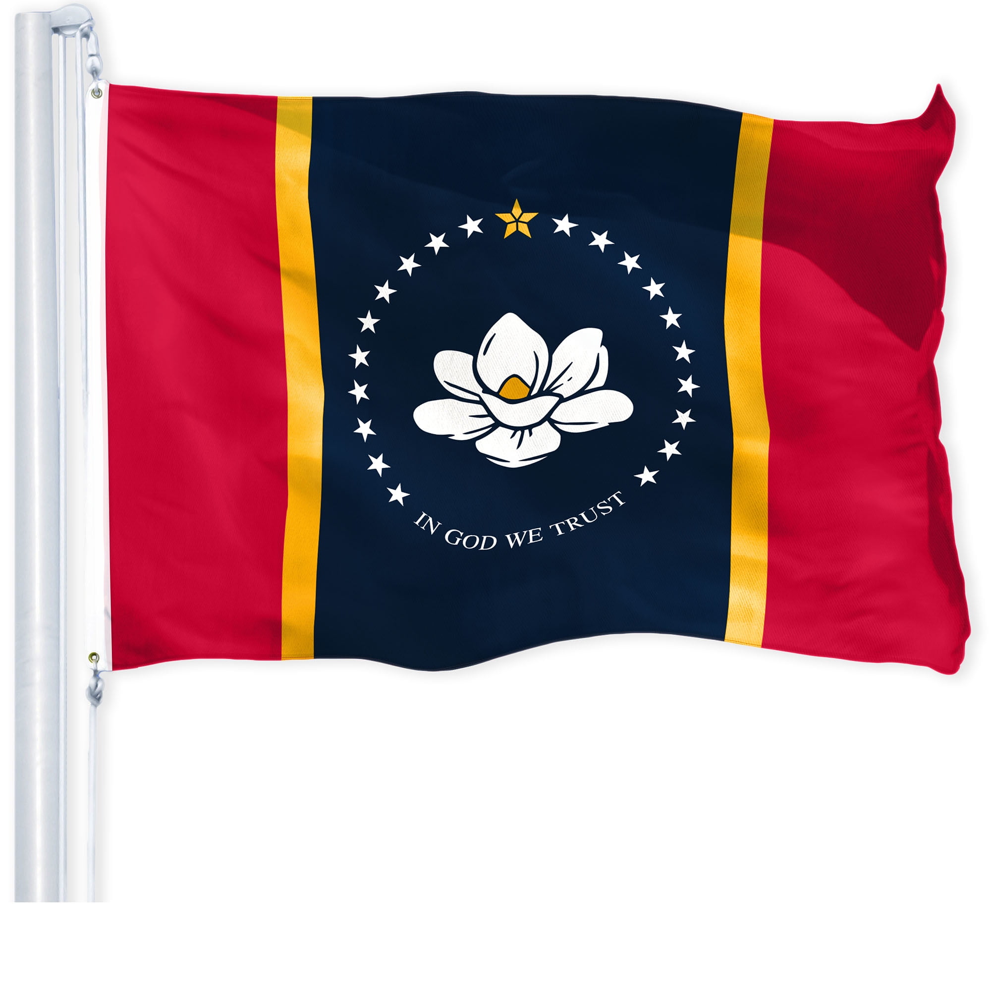 G128 Mississippi State Flag 2020 Version 3x5 feet Printed 150D