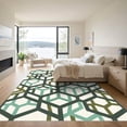 thumbnail image 3 of ODIKA 6'x9' Machine Washable Non-Slip Area Rug, Geometric Sage Green High Traffic Rug, Green, 1103105, 3 of 7