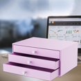 thumbnail image 2 of Metal Desktop Drawers, Desk Organizer with Drawer Storage Organizer for A4 File, Desk File Storage Organization for Office, Home, No Assembly Required, Purple, 2 of 13