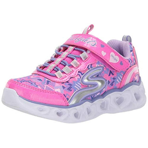 Skechers - Skechers Kids Girls' Heart Lights Sneaker neon Pink/Multi 13 ...