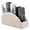 Beige, variant on Pu Leather TV Remote Control Holder with Multiple Compartments, Remote Caddy Tray, Storage Organizer for Bedside Table & Desk. Suitable for controllers, pens, cosmetics, glasses and various daily off