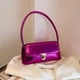 thumbnail image 5 of Bolso de mano para mujer bolso de mano pequeño a la moda elegante con solapa brillante monederos de verano bolso para la axila, 5 of 9