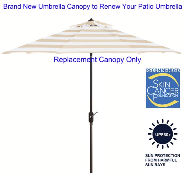Bayside21 Patio Umbrella Replacement Canopy for 11ft 8 Ribs Sun
