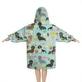 thumbnail image 2 of Dachshund Dog and Pizza Blanket Hoodies for Kids 6-13YR Oversize Wearable Blanket Hoodies for Boys Girls Teens, 2 of 7