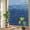 Navy Blue, variant on Navy Blue Ombre Privacy Window Film, Decorative Stained Glass Window Film, Modern Abstract Art Ocean Oil Painting Resuable Rainbow Static Cling for Home Bathroom Living Room Glass Door 17.7"x39.3"