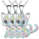 thumbnail image 3 of Dije de Gatita con Cadena, MXKCE-003, 3Pzas, Gato/Circonia, Plata, Metal, Cadena y Dije, 3 of 3