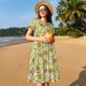 thumbnail image 4 of Disketp Cute Avocado para Vestido de Manga Corta para Mujeres, Vestidos de Verano para Mujeres, Casual y Holgado para la Playa, 4 of 6