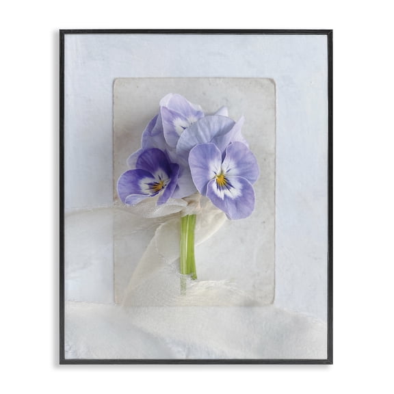 Stupell Industries French Country Violets Wrapped in Sheer Soft Country Floral Black Framed Giclee Art, 11 x 14, by Sarah Gardner