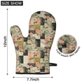 thumbnail image 6 of Pioneer Flower Floral Print Pattern Oven Mitt 2-Pack Set, Heat Resistant Kitchen Gloves, 7.7" X 12", 6 of 6
