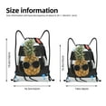 thumbnail image 2 of Honeii Pineapple With Black Glasses Print Drawstring Backpack,Drawstring Bags String Backpack Gym Cinch Sack Backpack Sport Bag Draw-Medium, 2 of 6