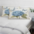 thumbnail image 4 of Blue Hydrangea Body Pillow Cover, Pillowcase Protectors with Zipper, Breathable Decorative Throw Pillow Case Cover, Spring Vintage Botanical Butterfly Pillow Shams for Couch Sofa 24x36Inch, 4 of 8