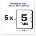 thumbnail image 5 of Print And Apply Index Maker Clear Label Unpunched Dividers, 5tab, Letter, 5 Sets | Bundle of 2 Packs, 5 of 5