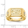 thumbnail image 5 of 14K Yellow Gold Ring Band Themed Men's Diamond Round, Size 9, 5 of 5