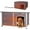 Gray (Heated Dog House), variant on Aivituvin 59" Extra Large Heated Dog House with Heater & Insulated Liner for Winter, Wooden Insulated Outdoor Dog House for Large Dogs, All-Around Iron Frame Weatherproof (Brown)