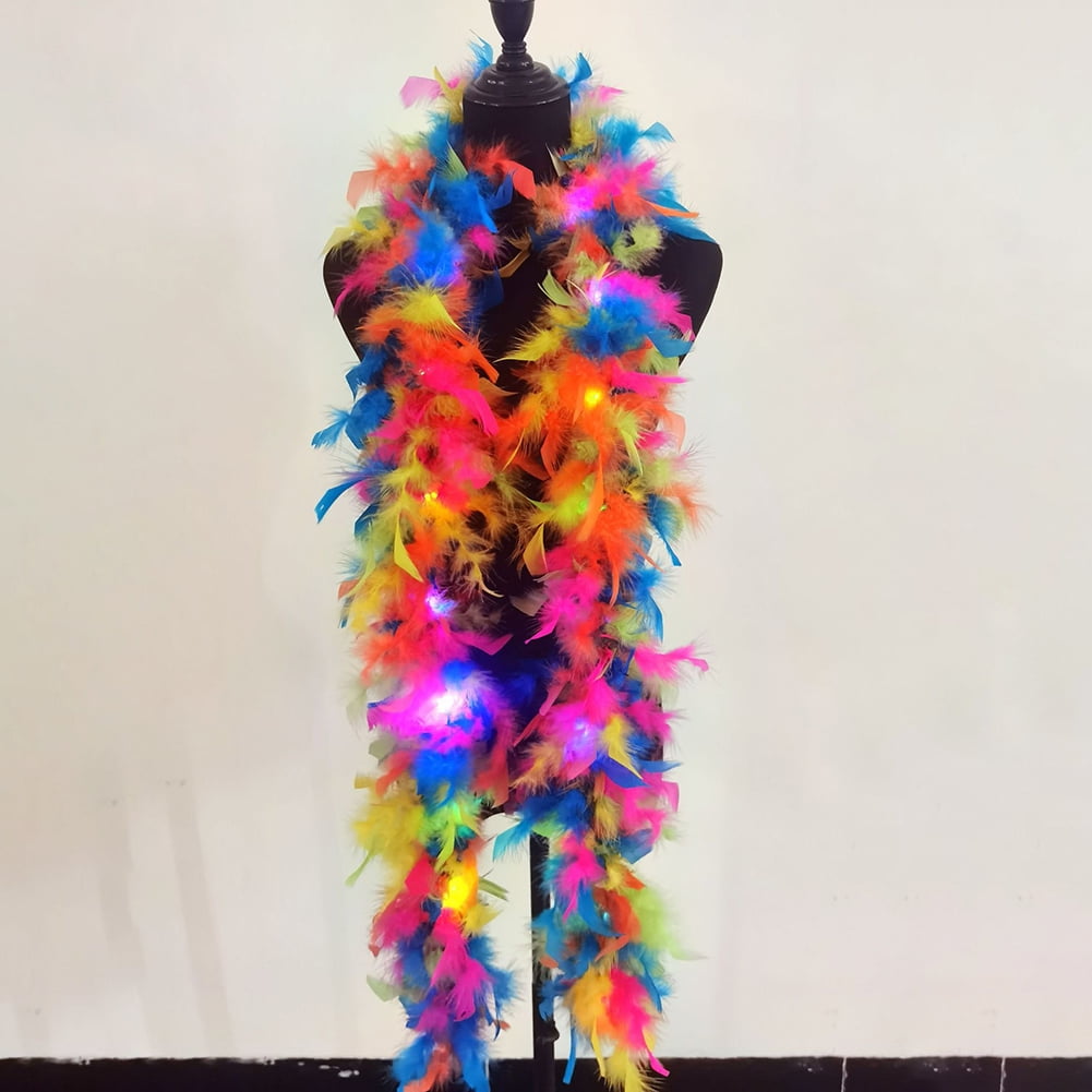 Glowing Feather Boa LED Lights Boas Scarf for Party Wedding Costume Tree  Home Decoration Halloween Christmas Tree Party Decor - AliExpress