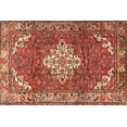 thumbnail image 1 of Ahgly Company Machine Washable Indoor Rectangle Traditional Sunrise Orange Area Rugs, 3' x 5', 1 of 7