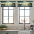 thumbnail image 3 of LALILO Kitchen Curtain Valance Sunset Beach Ocean Rod Pocket Window Curtain 52"x 18" Set of 2, 3 of 5