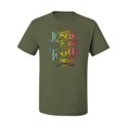 thumbnail image 2 of Jesus Is The Way John 14:6 Bible Verse Inspirational/Christian Men's Graphic T-Shirt, Military Green, X-Large, 2 of 3
