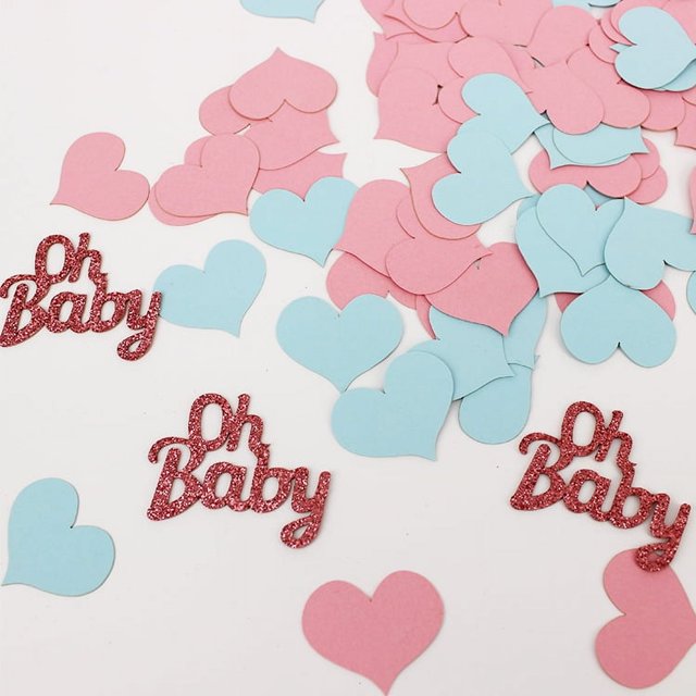 Confeti para baby shower, decoración para fiestas sexuales de bebés, confeti, suministros para embalaje de regalo