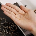 thumbnail image 4 of Unique Bargains 50 Pack 30mm Brass Hollow Circle Bezel Round Linking Rings(Light Gold), 4 of 4