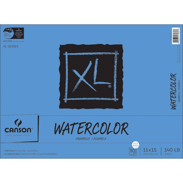 Canson XL Watercolor Paper Pad 11"X15"30 Sheets