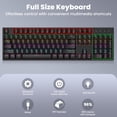 thumbnail image 6 of RaceGT Wired Mechanical Keyboard, 104 Keys Full Size LED Backlit Keyboard with Red Switch, RGB Light Up USB Computer Gaming Keyboard for Windows Laptop PC Mac Xbox Gamer, Black, 6 of 8