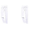thumbnail image 4 of Sonducket Mallas acanaladas sin costuras para mujer, ropa deportiva estirable para Fitness, pantalones de levantamiento de cadera a rayas, Sexy, Blanco S 2Conjunto, 4 of 6