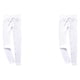 thumbnail image 4 of Sonducket Mallas acanaladas sin costuras para mujer, ropa deportiva estirable para Fitness, pantalones de levantamiento de cadera a rayas, Sexy, Blanco S 2Conjunto, 4 of 6