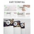 thumbnail image 5 of No Hook Shower Curtain with Snap in Liner, Ethnic Tribal Turkish Retro Flower Abstract Geometric Hotel Shower Curtains for Bathroom, Washable Shower Curtain Liner Set with Mesh Top Window, 66"x72", 5 of 6