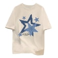 thumbnail image 4 of Arlun Mens Fashion Stars Graphic Tees Oversized Crew Neck Short Sleeve Streetwear Vintage T-Shirts Summer Relaxed Fit Comfortable Drop Sleeves Preppy Style Casual Tops 2026 Khaki M, 4 of 4
