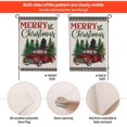 thumbnail image 4 of JOOCAR Merry Christmas Garden Flag Buffalo Plaid Double Sided Burlap Premium Fabric Christmas Red Truck and Christmas Tree Pattern Weather and Fade Size: 18 x 12 inches, 4 of 7